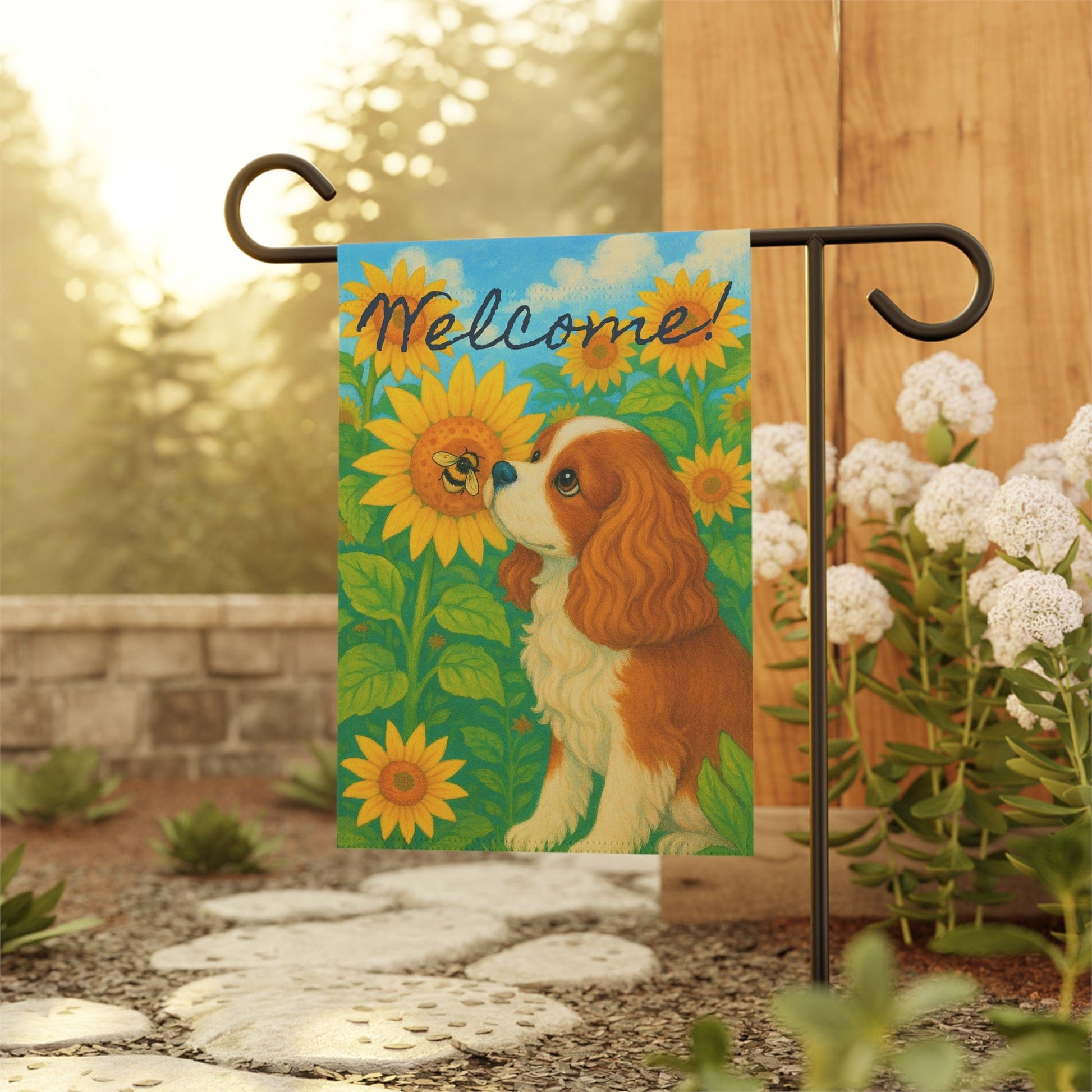 Blenheim Cavalier Sunflower Garden Flag