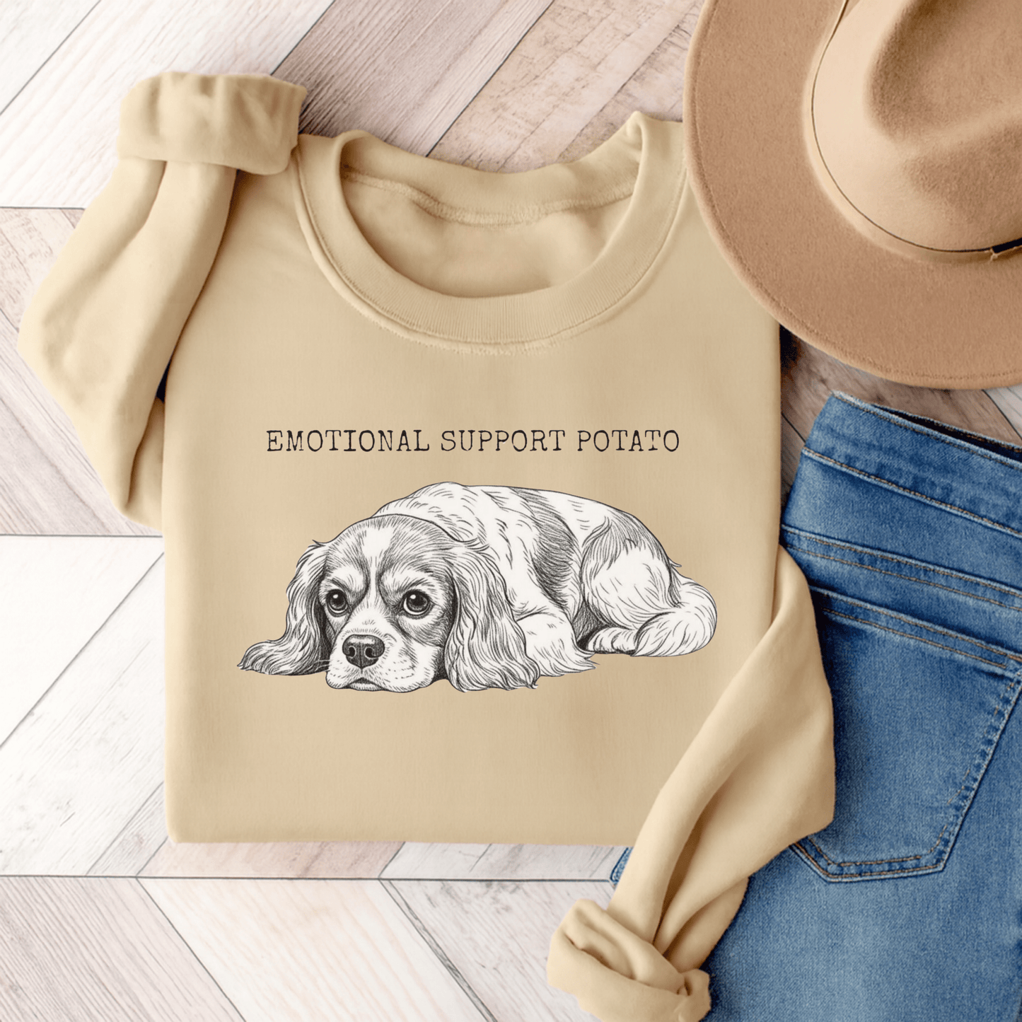 Blenheim Cavalier Support Potato Sweatshirt Sand