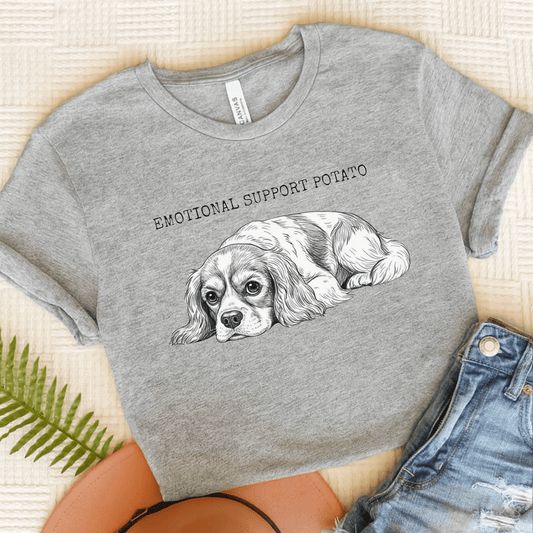 Blenheim Cavalier Support Potato Tshirt Athletic Heather