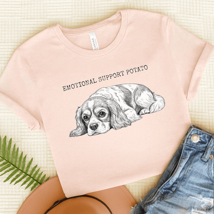 Blenheim Cavalier Support Potato Tshirt Soft Pink
