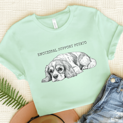 Blenheim Cavalier Support Potato Tshirt Heather Mint