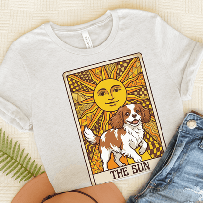 Personalized Cavalier The Sun Tarot Unisex Tshirt Ash