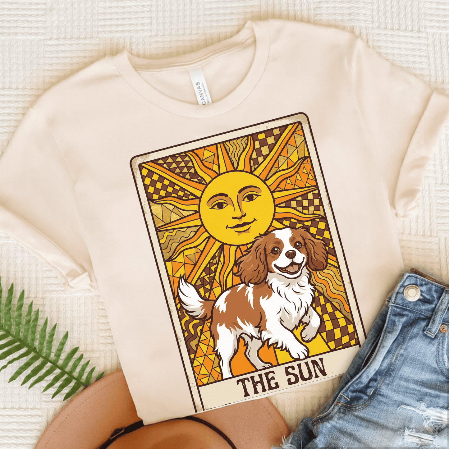 Personalized Cavalier The Sun Tarot Unisex Tshirt Natural