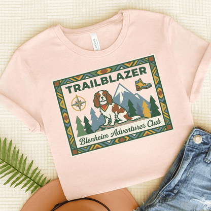 Personalized Cavalier Hiking Unisex TShirt Soft Pink
