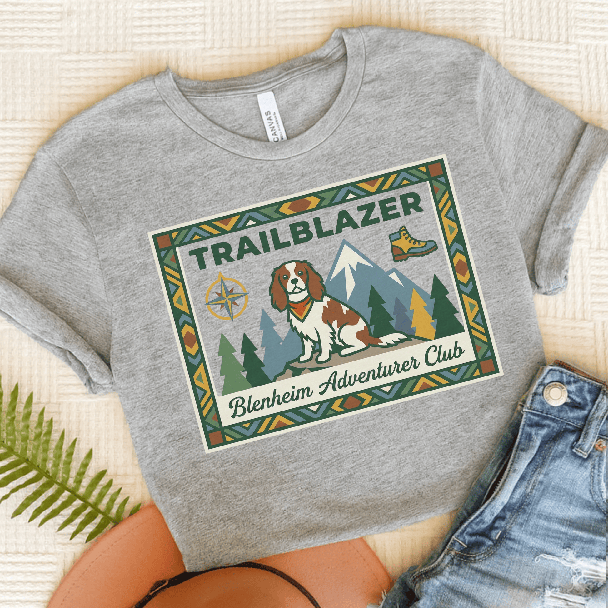 Personalized Cavalier Hiking Unisex TShirt Athletic Heather