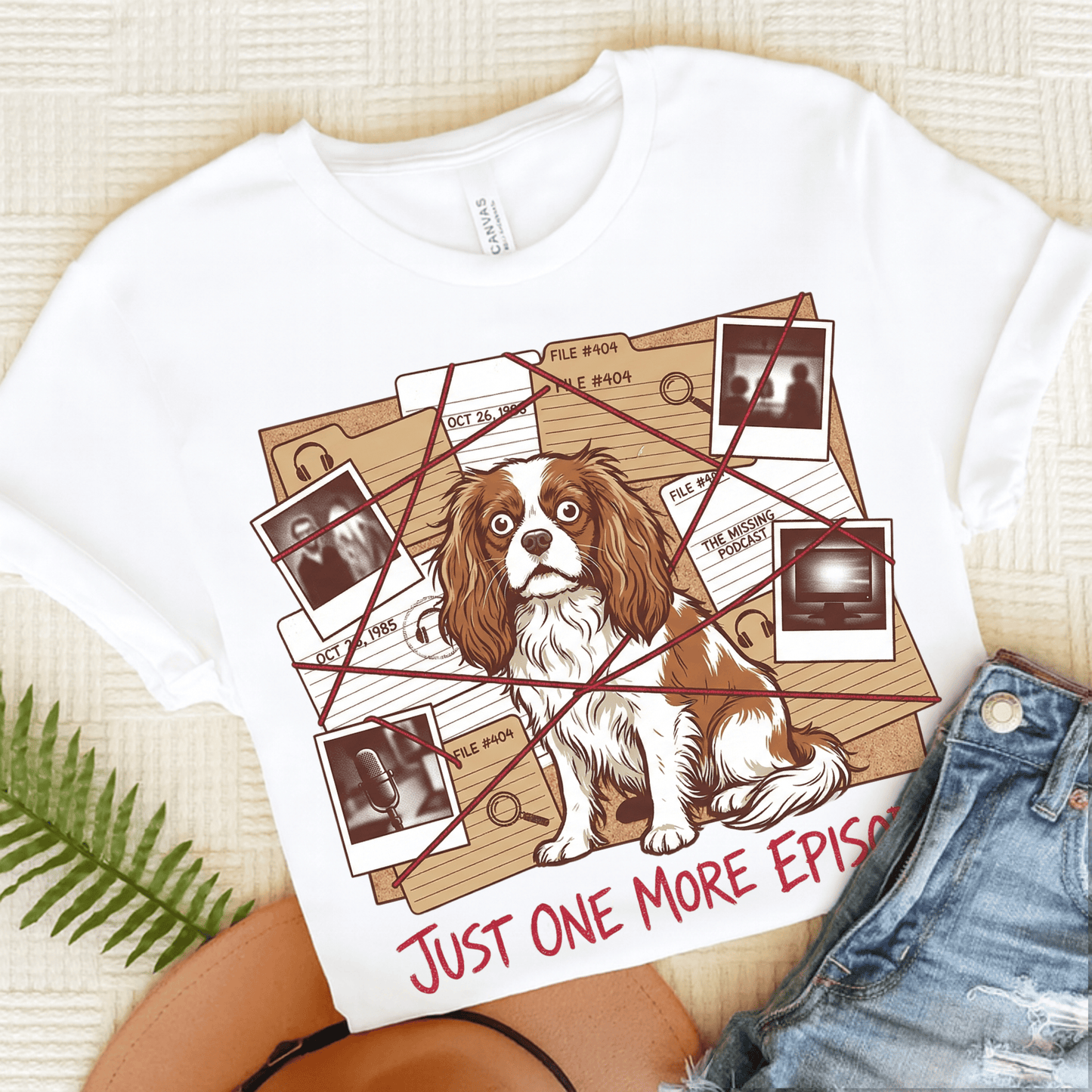 Personalized Cavalier True Crime Unisex Tshirt White