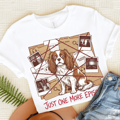 Personalized Cavalier True Crime Unisex Tshirt White
