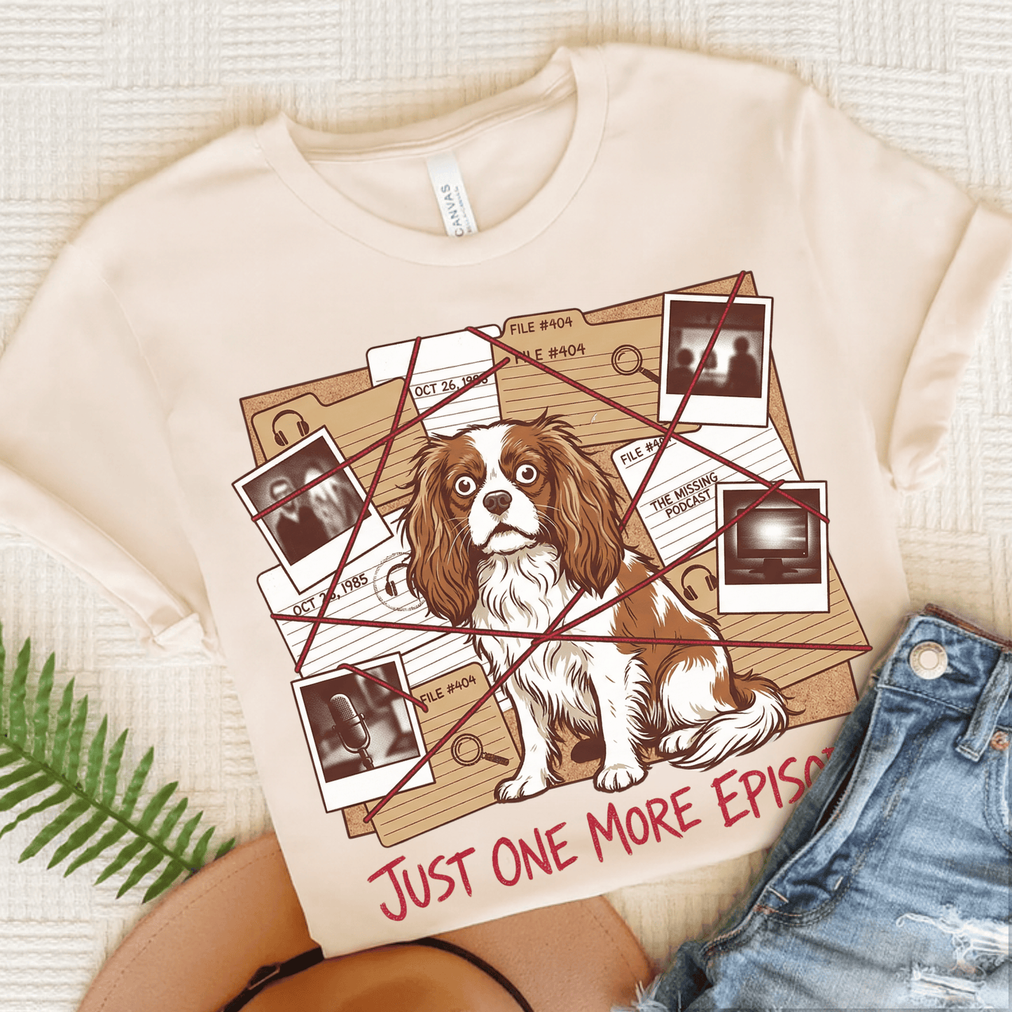Personalized Cavalier True Crime Unisex Tshirt Natural
