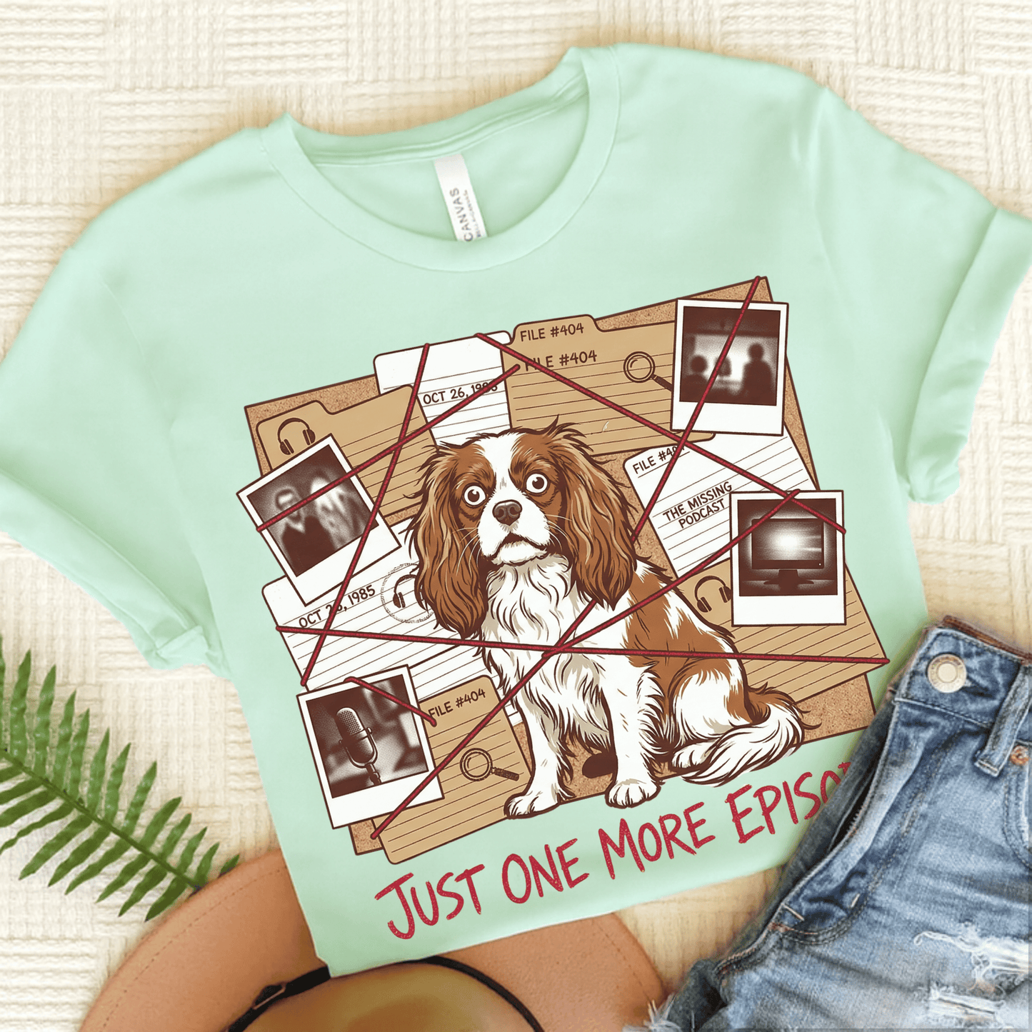 Personalized Cavalier True Crime Unisex Tshirt Heather Mint