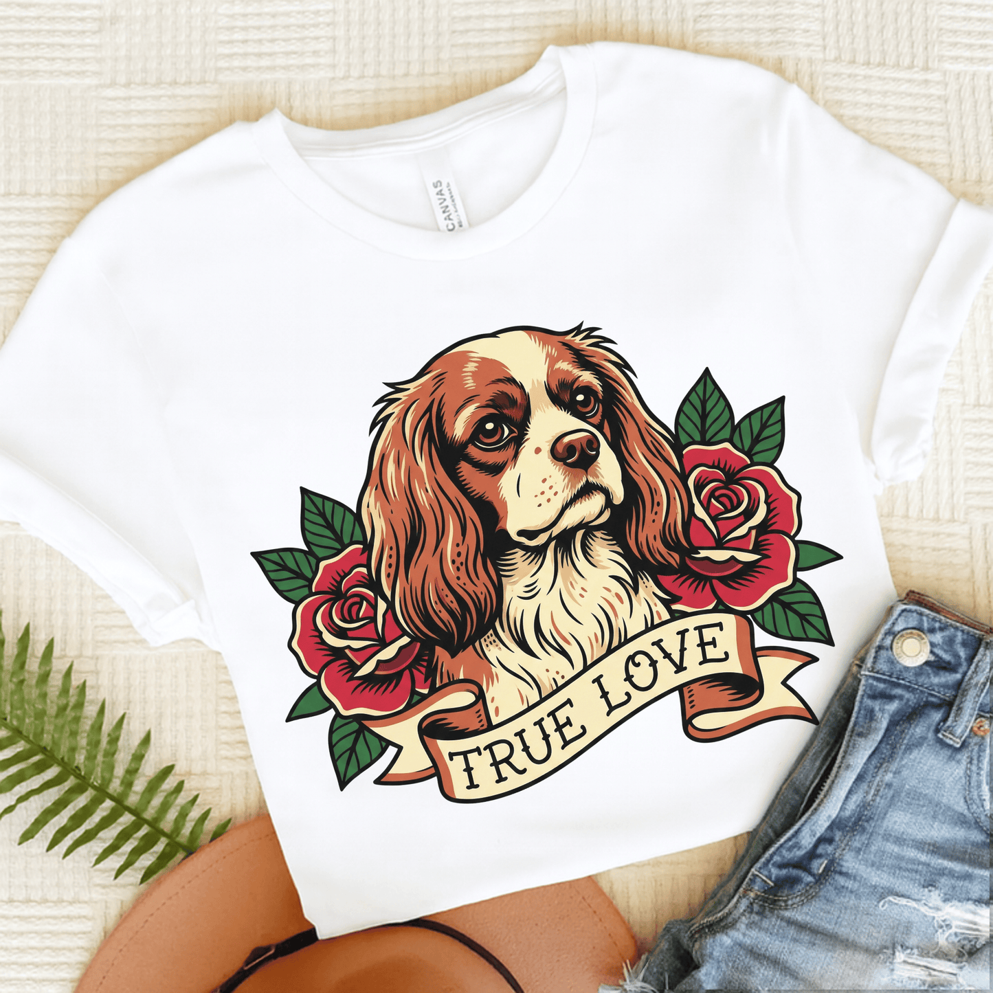 Personalized Cavalier True Love Tattoo Unisex TShirt White