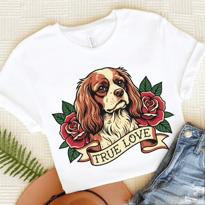 Personalized Cavalier True Love Tattoo Unisex TShirt White