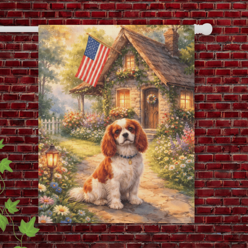 Personalized Cavalier USA Cottage Garden Flag 24.5'' × 32''