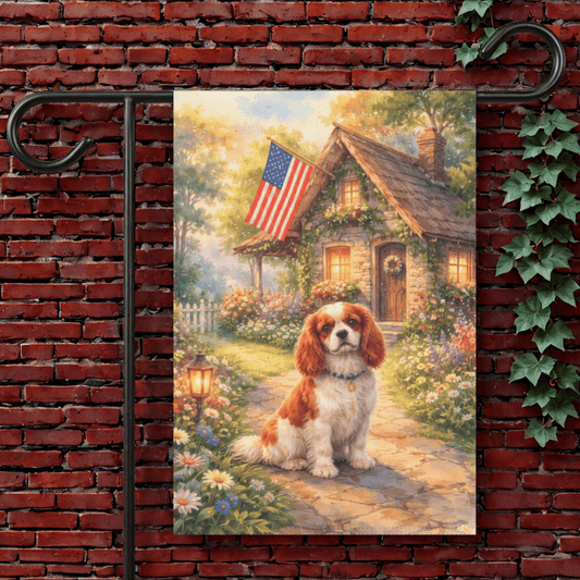 Personalized Cavalier USA Cottage Garden Flag 12'' × 18''
