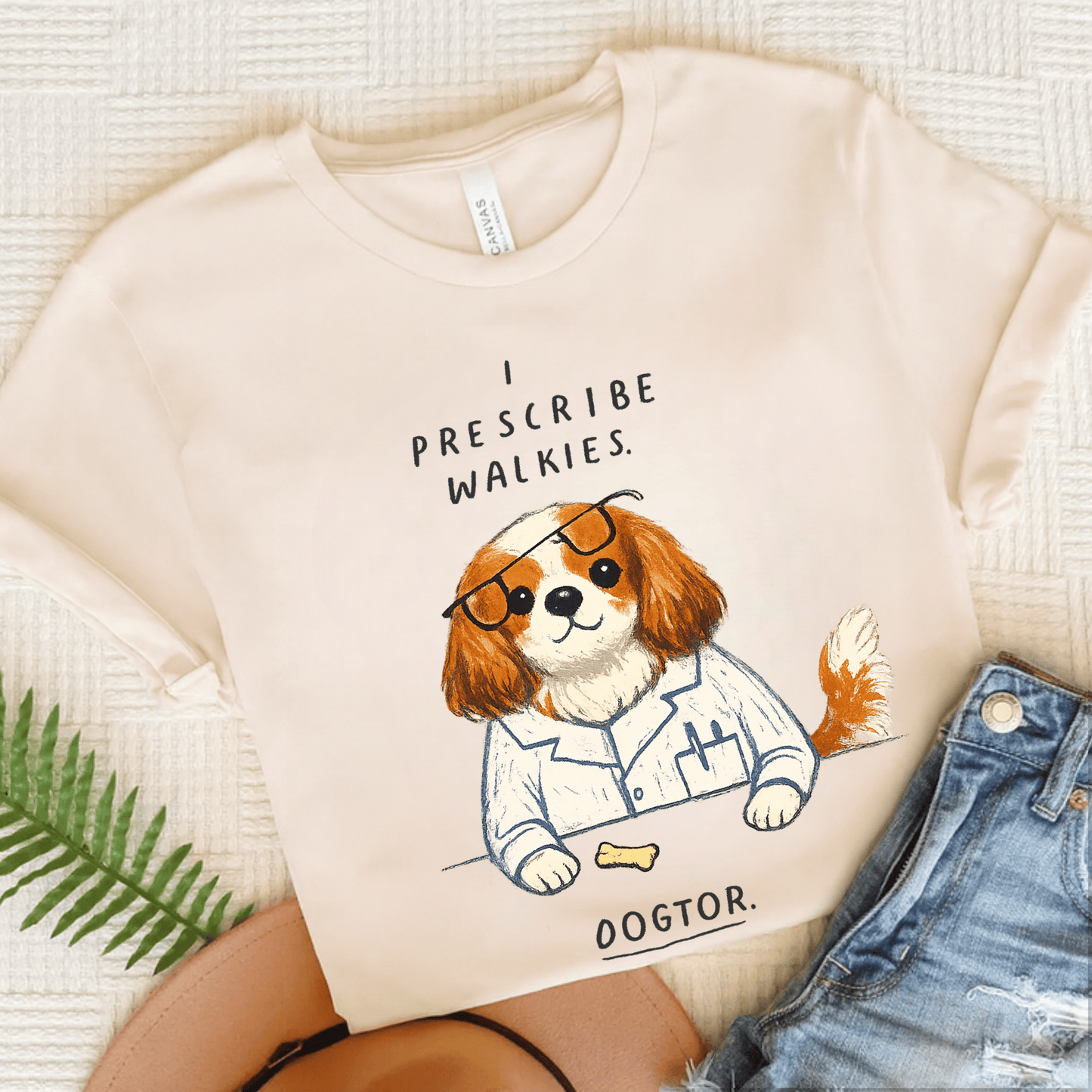 Personalized Cavalier Walkies Unisex TShirt Natural
