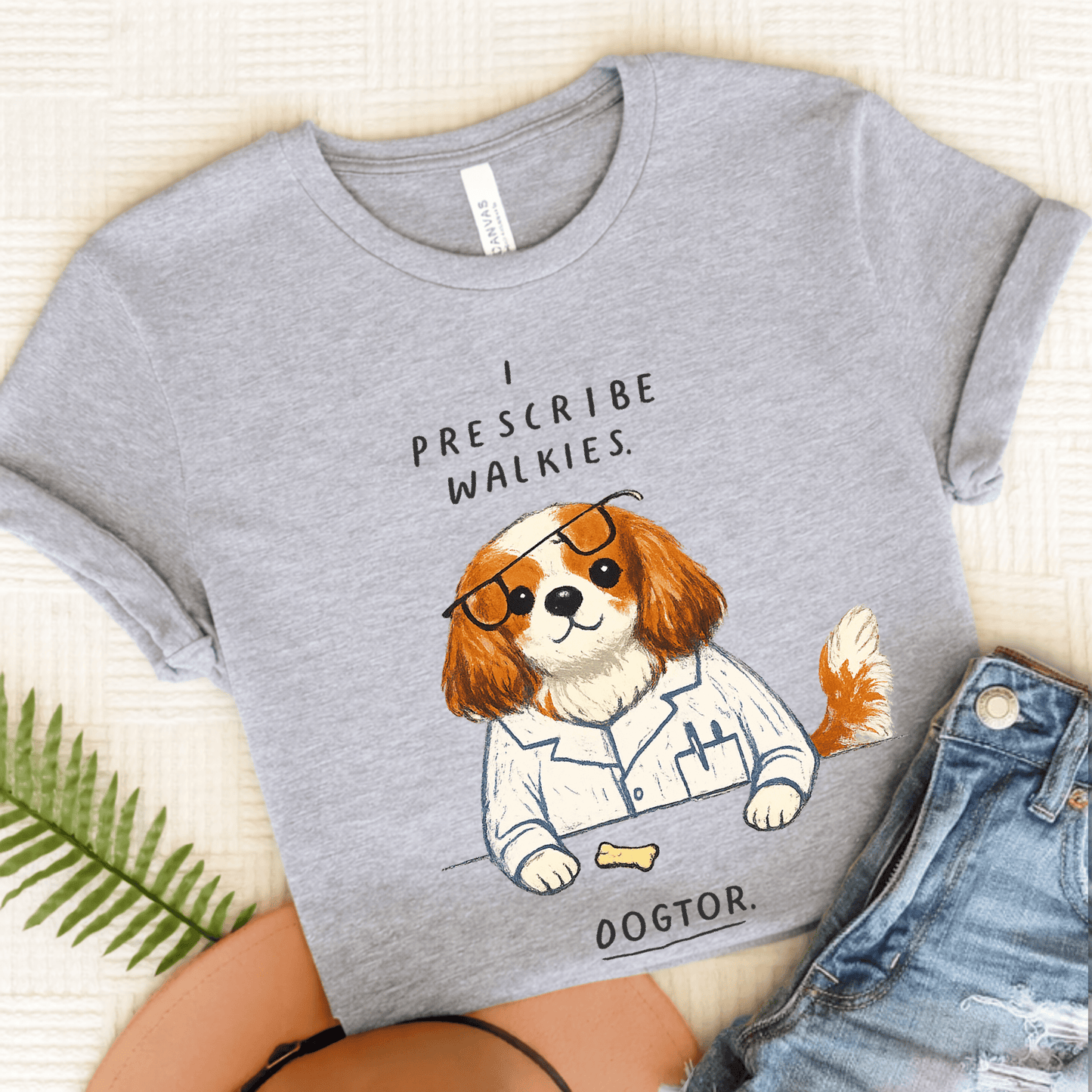 Personalized Cavalier Walkies Unisex TShirt Athletic Heather