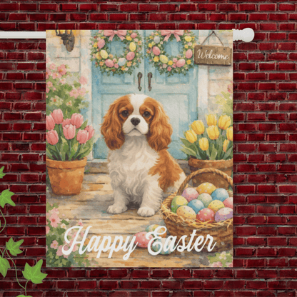 Personalized Cavalier Welcome Easter Yard Flag 24.5'' × 32''