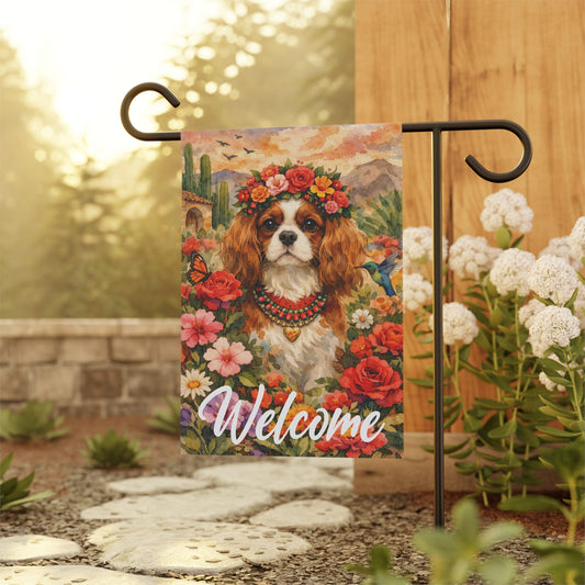 Personalized Cavalier Hummingbird Garden Flag