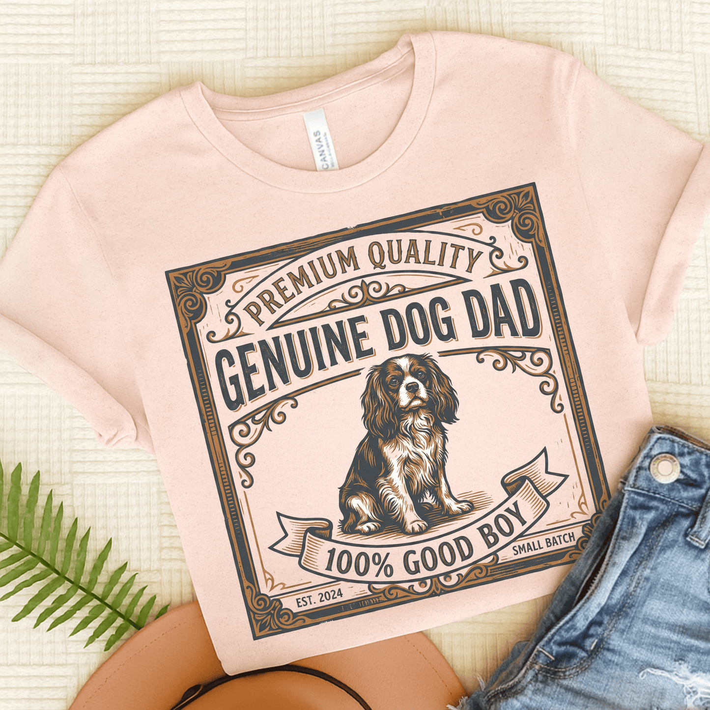 Personalized Cavalier Whiskey Small Batch Unisex TShirt Soft Pink