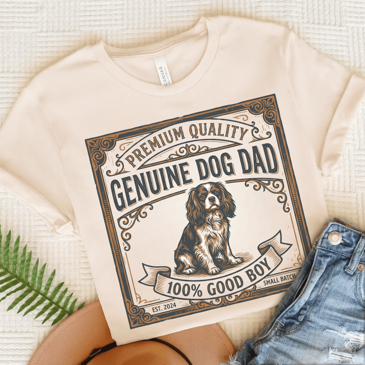 Personalized Cavalier Whiskey Small Batch Unisex TShirt Natural