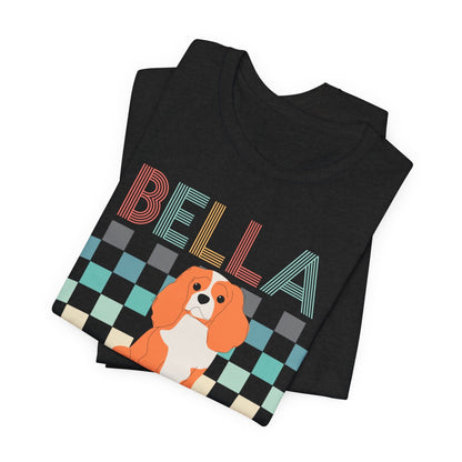 Printify T-Shirt Blenheim King Charles Checkered Tee