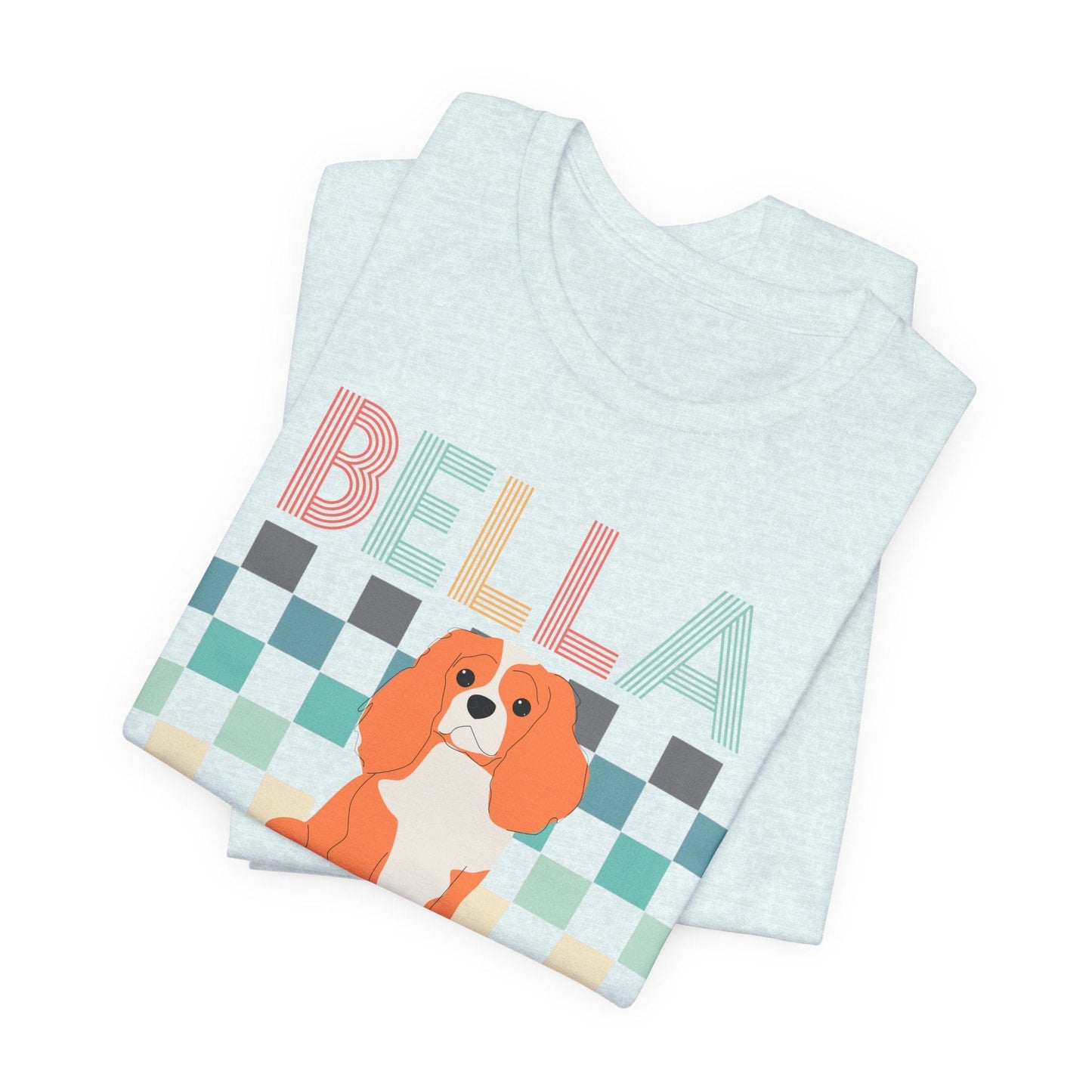 Printify T-Shirt Blenheim King Charles Checkered Tee