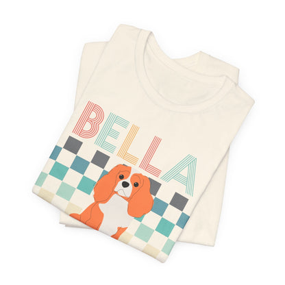 Printify T-Shirt Blenheim King Charles Checkered Tee