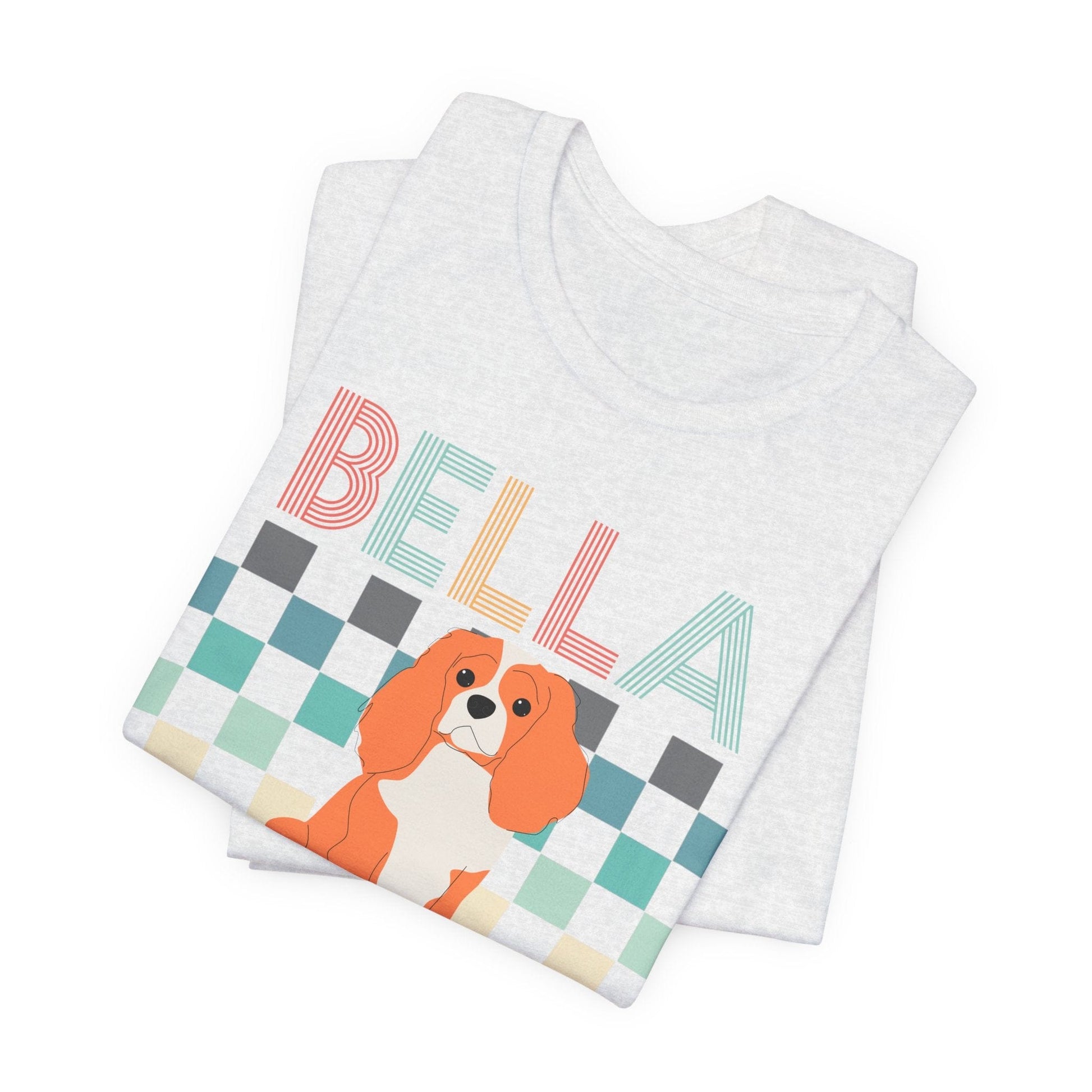 Printify T-Shirt Blenheim King Charles Checkered Tee