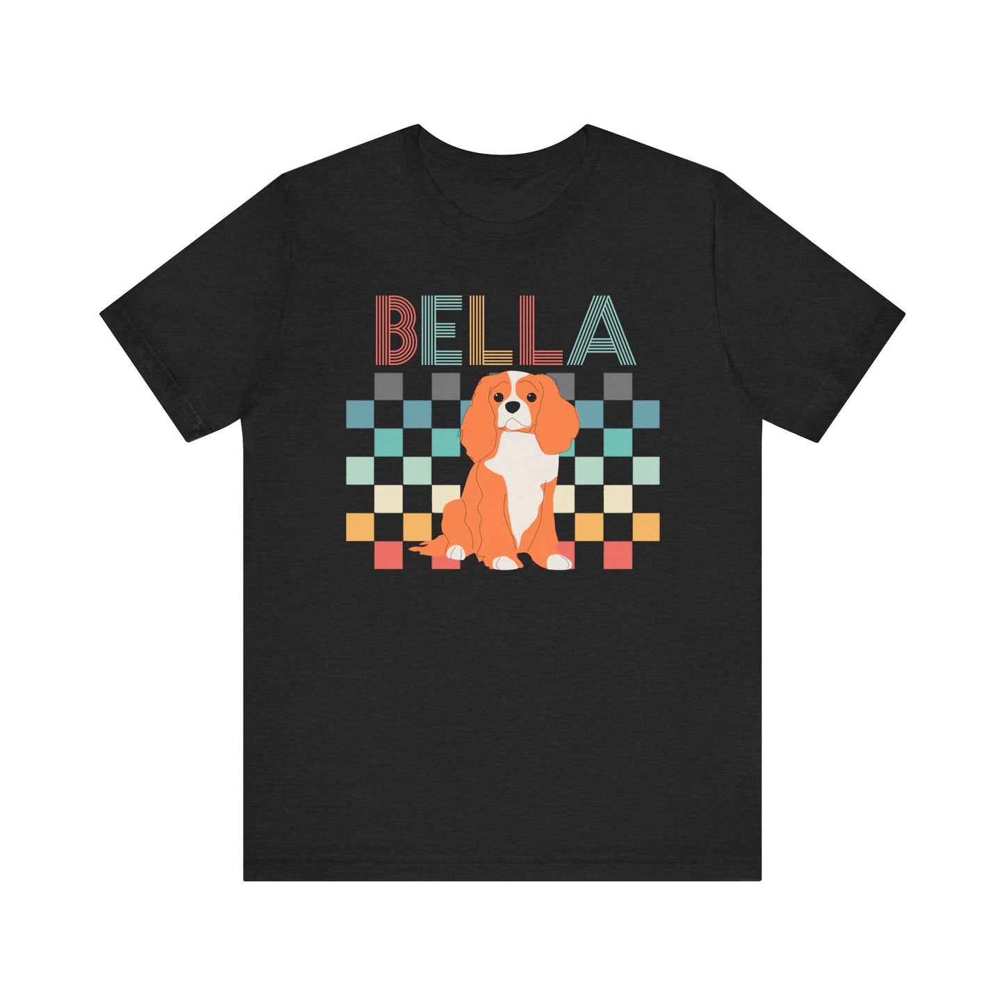 Printify T-Shirt Blenheim King Charles Checkered Tee