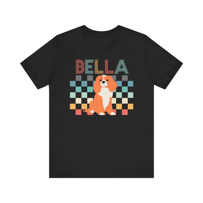 Printify T-Shirt Blenheim King Charles Checkered Tee