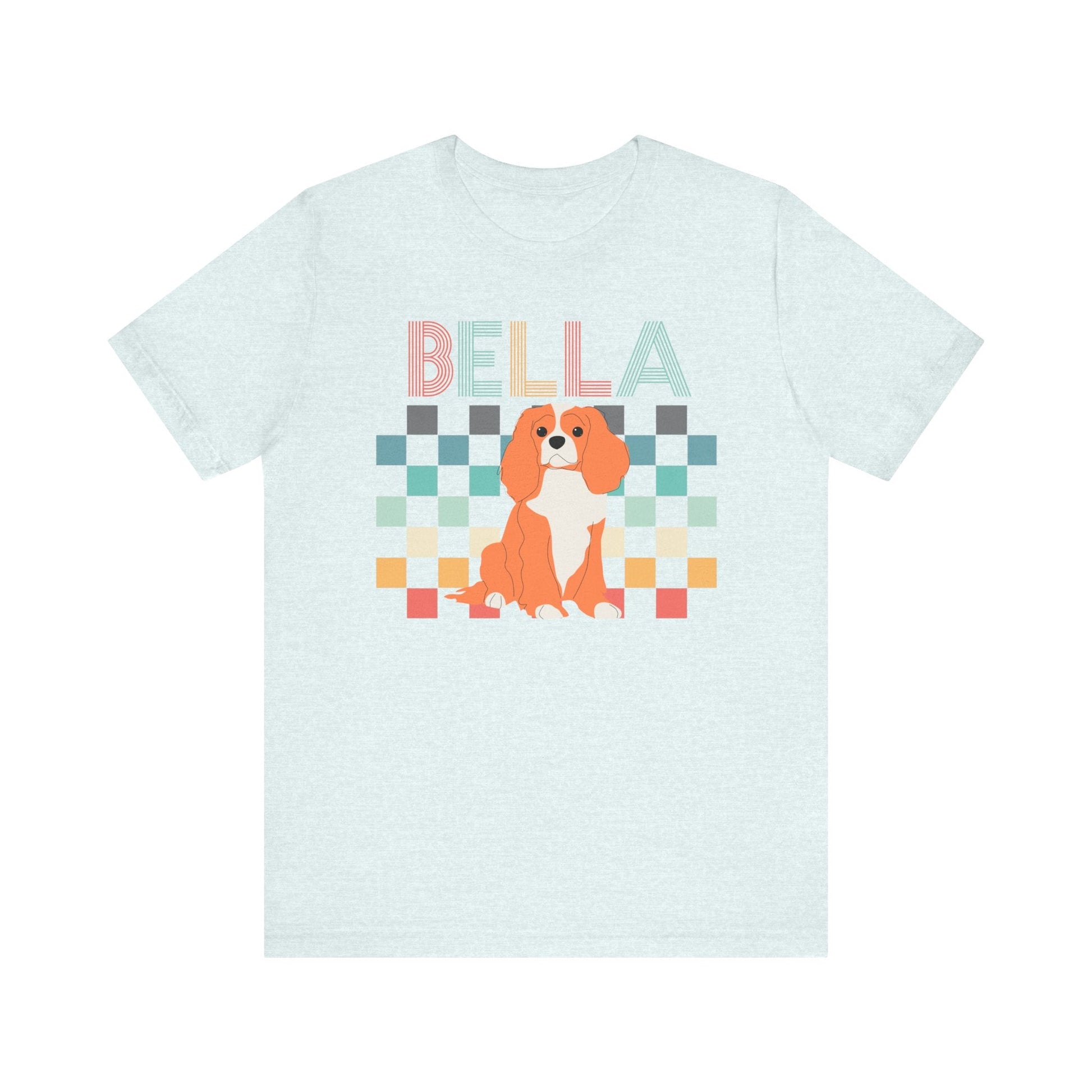Printify T-Shirt Blenheim King Charles Checkered Tee
