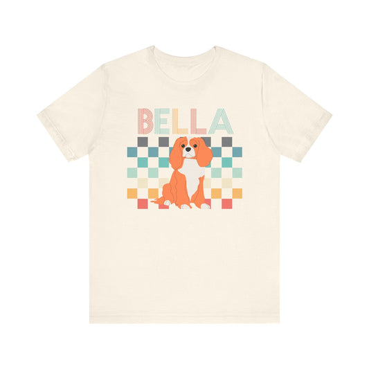 Printify T-Shirt Blenheim King Charles Checkered Tee