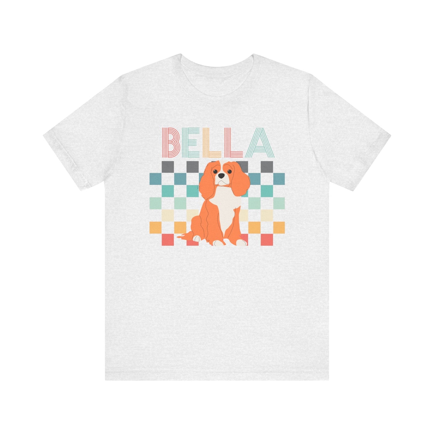 Printify T-Shirt Blenheim King Charles Checkered Tee