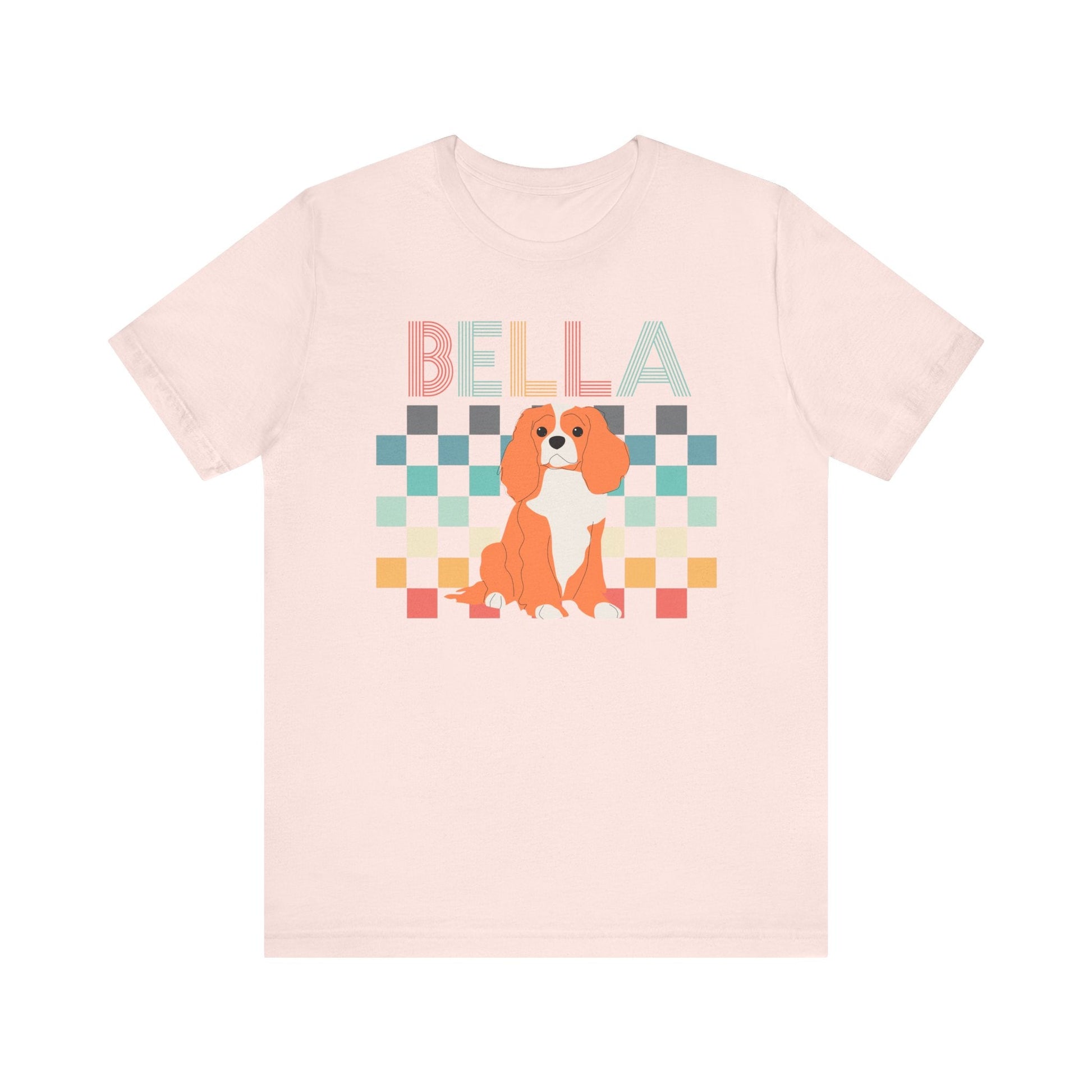 Printify T-Shirt Blenheim King Charles Checkered Tee