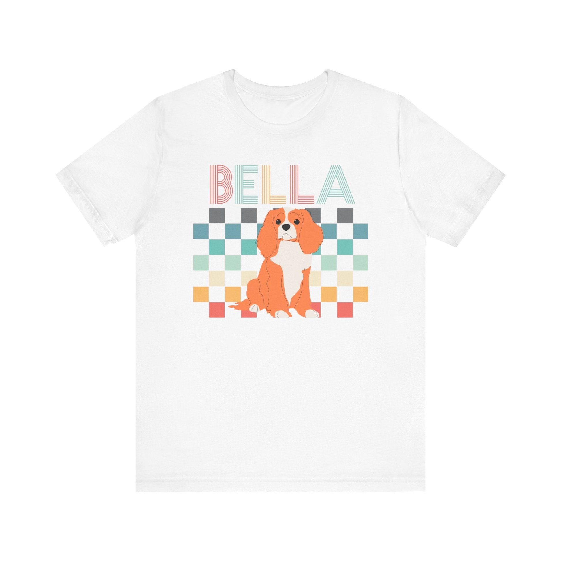 Printify T-Shirt Blenheim King Charles Checkered Tee