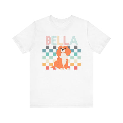Printify T-Shirt Blenheim King Charles Checkered Tee
