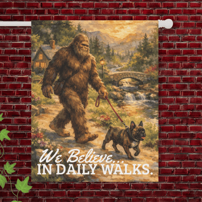 Personalized French Bulldog Bigfoot Garden Flag 24.5'' × 32''