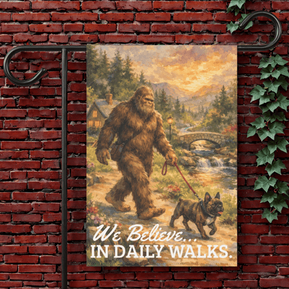 Personalized French Bulldog Bigfoot Garden Flag 12'' × 18''