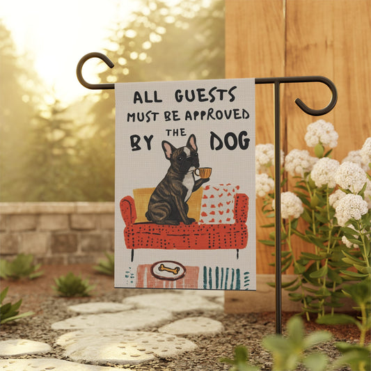 Brindle Frenchie Guests Approved by Dog Yard Flag