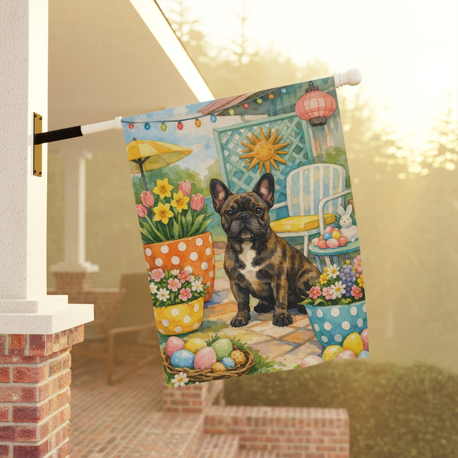 Personalized French Bulldog Porch Garden Yard Flag