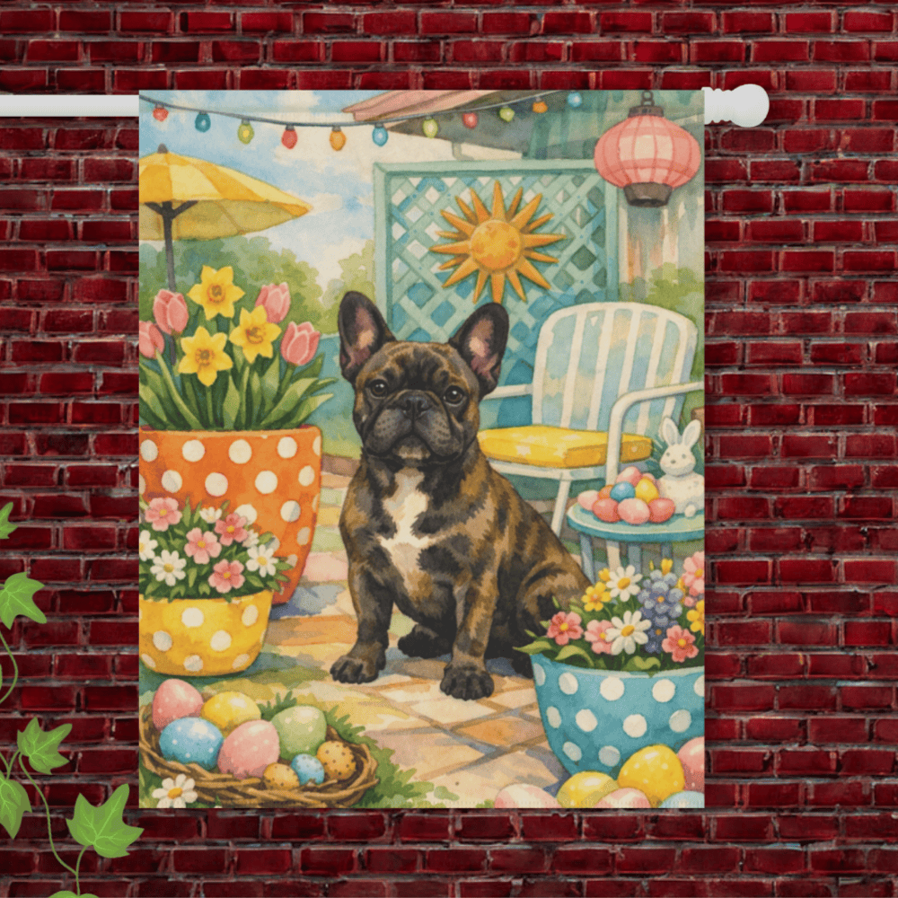 Personalized French Bulldog Porch Garden Yard Flag 24.5'' × 32''