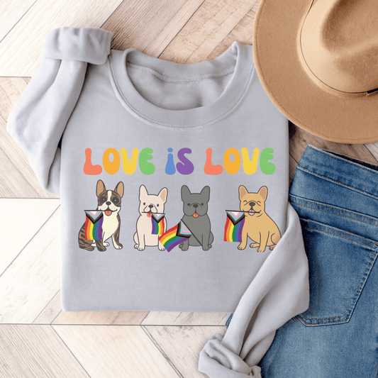 Brindle French Bulldog Pride Sweatshirt Ash