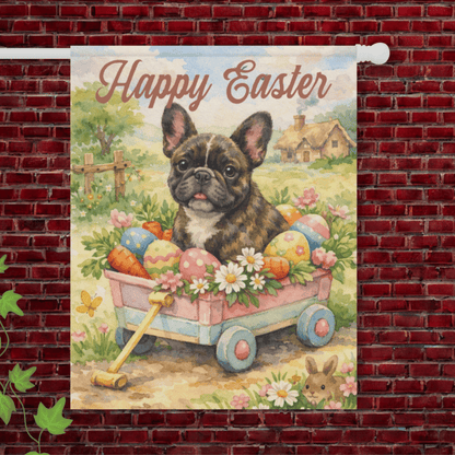 Personalized French Bulldog Welcome WagonYard Flag 24.5'' × 32''