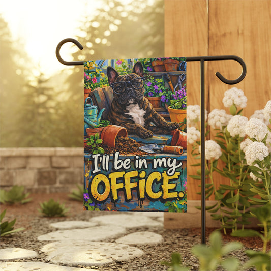 Brindle Frenchie Funny Gardening Garden Flag