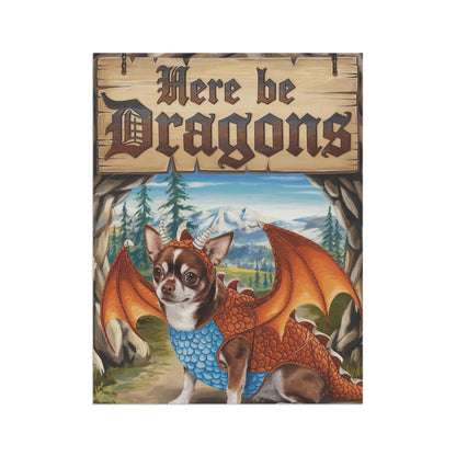 Printify Home Decor Brown Chihuahua Dog Dragon Garden Flag, Fantasy Pet Yard Spring Decor, Housewarming Gardener Gift, Halloween
