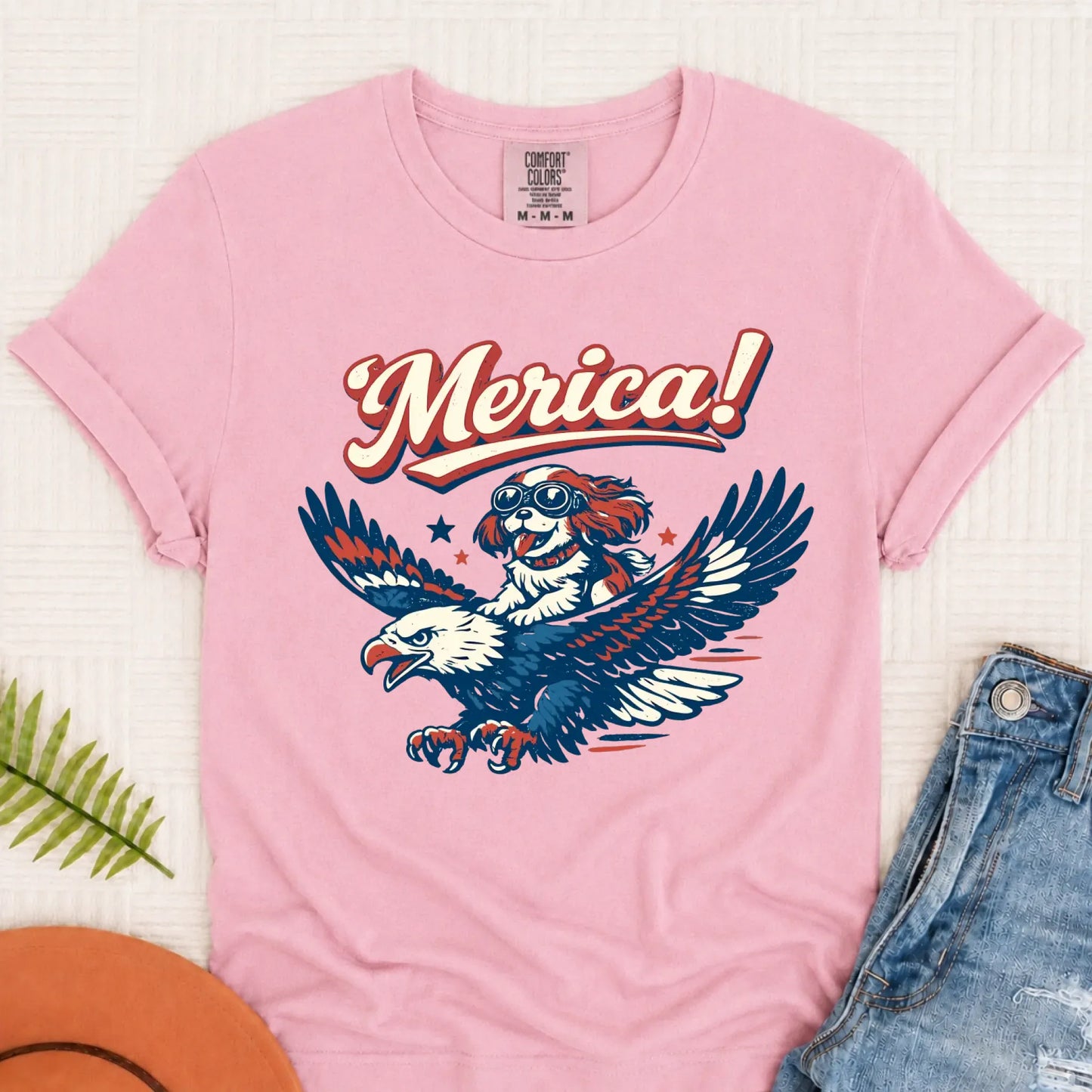 Cavalier America Patriotic USA Unisex TShirt Blossom