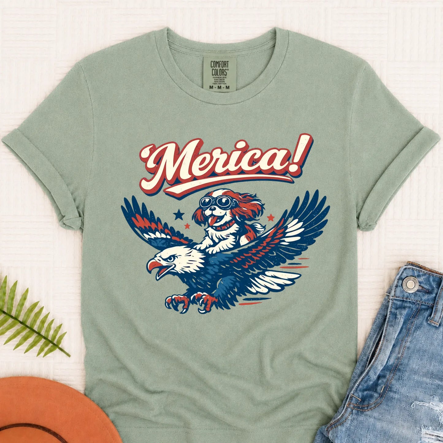 Cavalier America Patriotic USA Unisex TShirt Bay