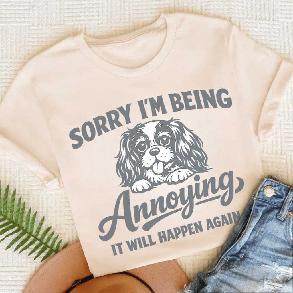 Cavalier Annoying Sorry Unisex TShirt Natural