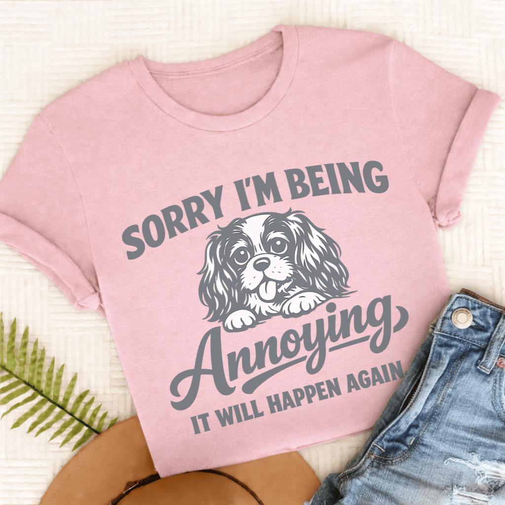 Cavalier Annoying Sorry Unisex TShirt Comfort Colors Blossom