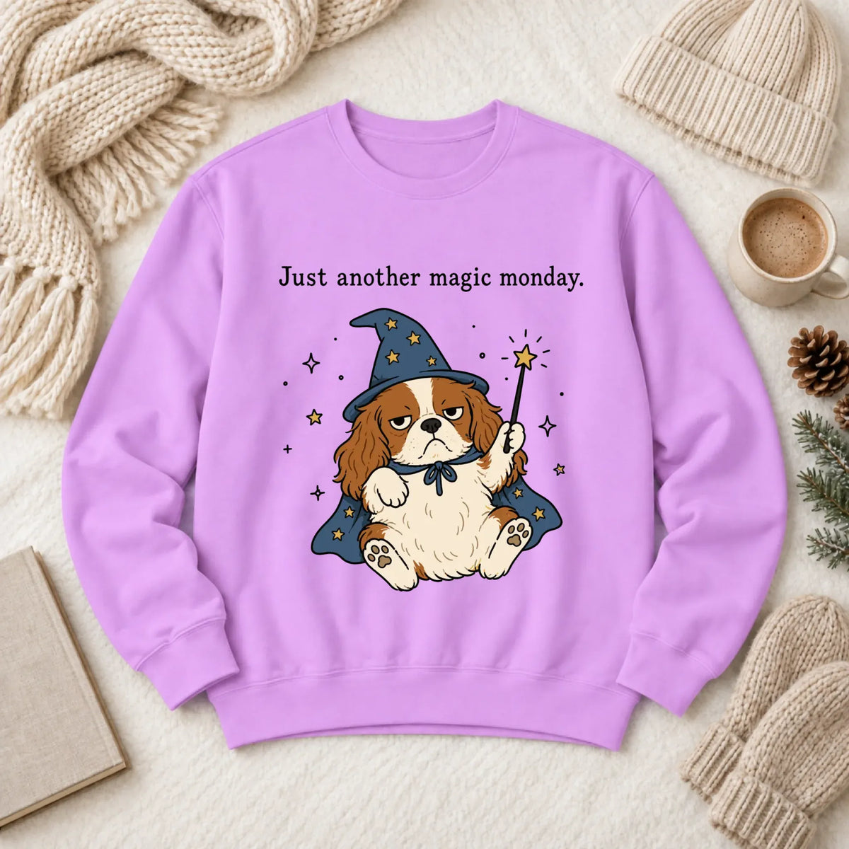 Sweatshirt Neon Violet / S Cavalier Anti Job Magic Monday Unisex Sweatshirt