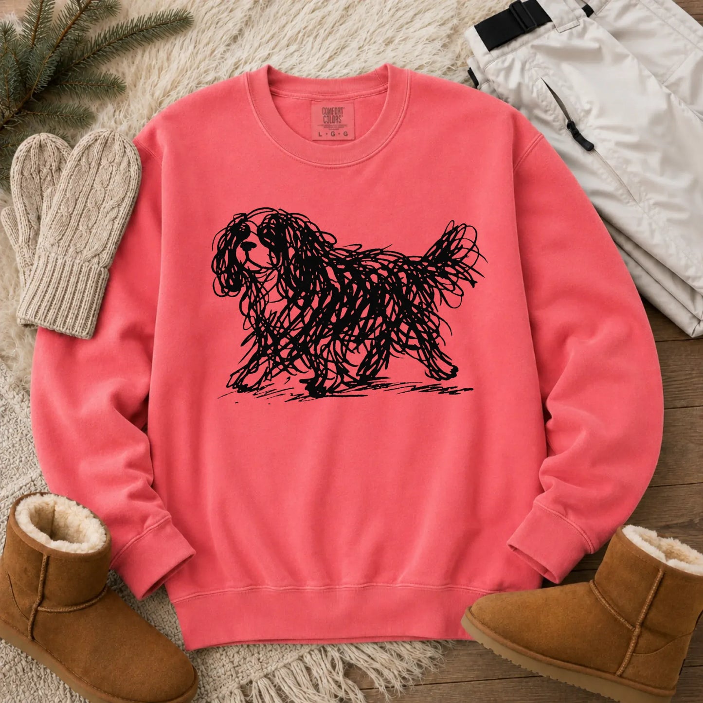Cavalier Artist Line Art Unisex Sweatshirt Watermelon